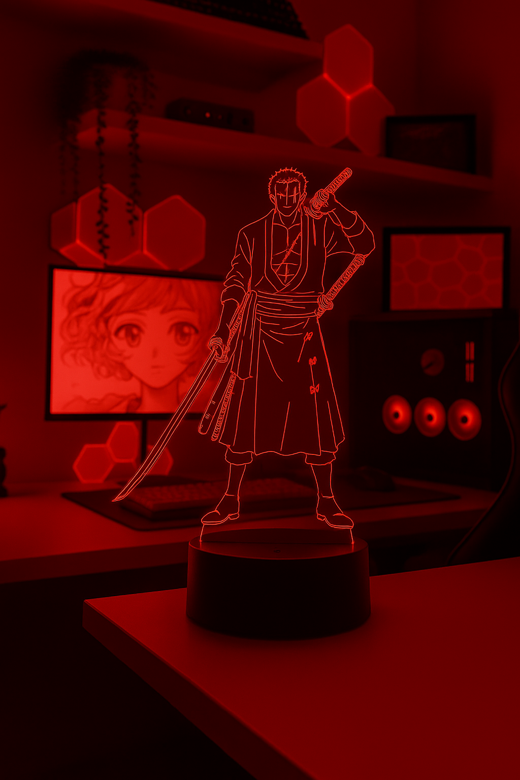 One Piece Zoro Night Light Anime Table Lamp